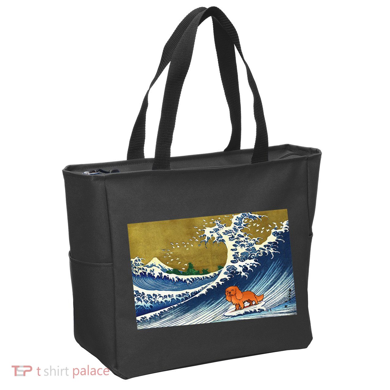 Ruby Cavalier King Charles Spaniel Zip Tote Bag