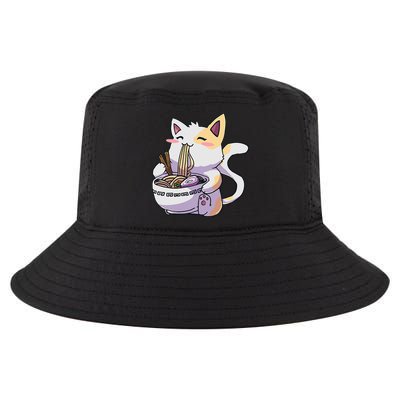 Ramen Cat Kawaii Anime Japanese Kawaii Neko Cool Comfort Performance Bucket Hat