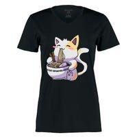 Ramen Cat Kawaii Anime Japanese Kawaii Neko Women's Momentum V-Neck T-Shirt