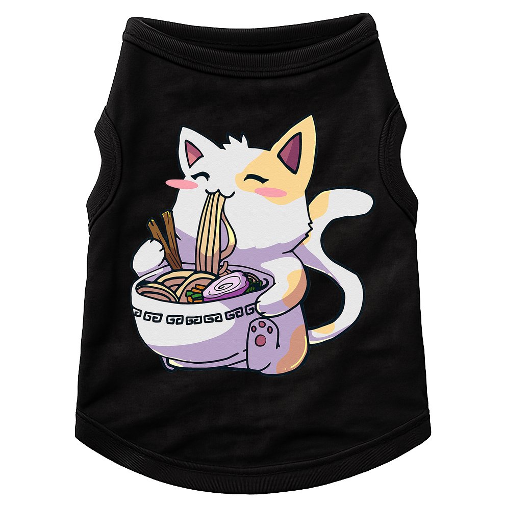 Ramen Cat Kawaii Anime Japanese Kawaii Neko Doggie Tank