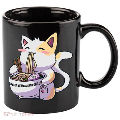 Ramen Cat Kawaii Anime Japanese Kawaii Neko 11oz C Handle Ceramic Mug
