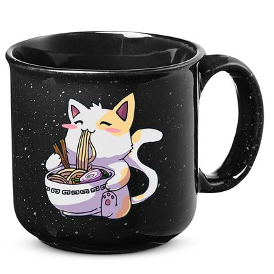 Ramen Cat Kawaii Anime Japanese Kawaii Neko 15oz Campfire Ceramic Mug