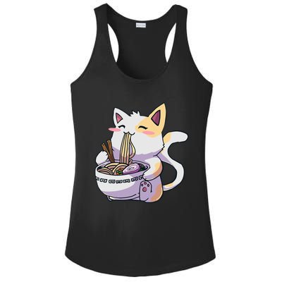 Ramen Cat Kawaii Anime Japanese Kawaii Neko Ladies PosiCharge Competitor Racerback Tank