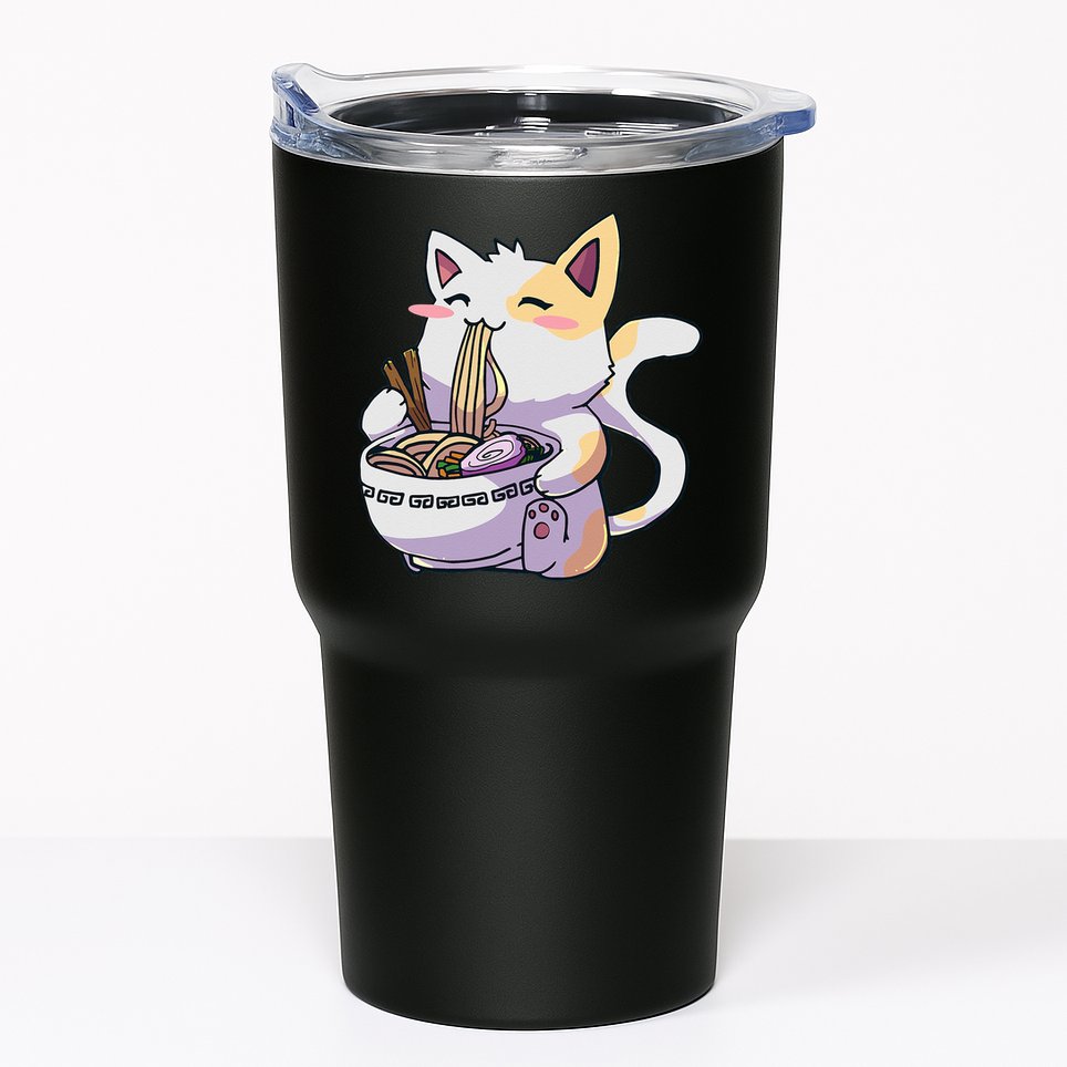 Ramen Cat Kawaii Anime Japanese Kawaii Neko Tumbler