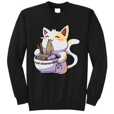 Ramen Cat Kawaii Anime Japanese Kawaii Neko Tall Sweatshirt