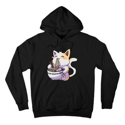 Ramen Cat Kawaii Anime Japanese Kawaii Neko Tall Hoodie