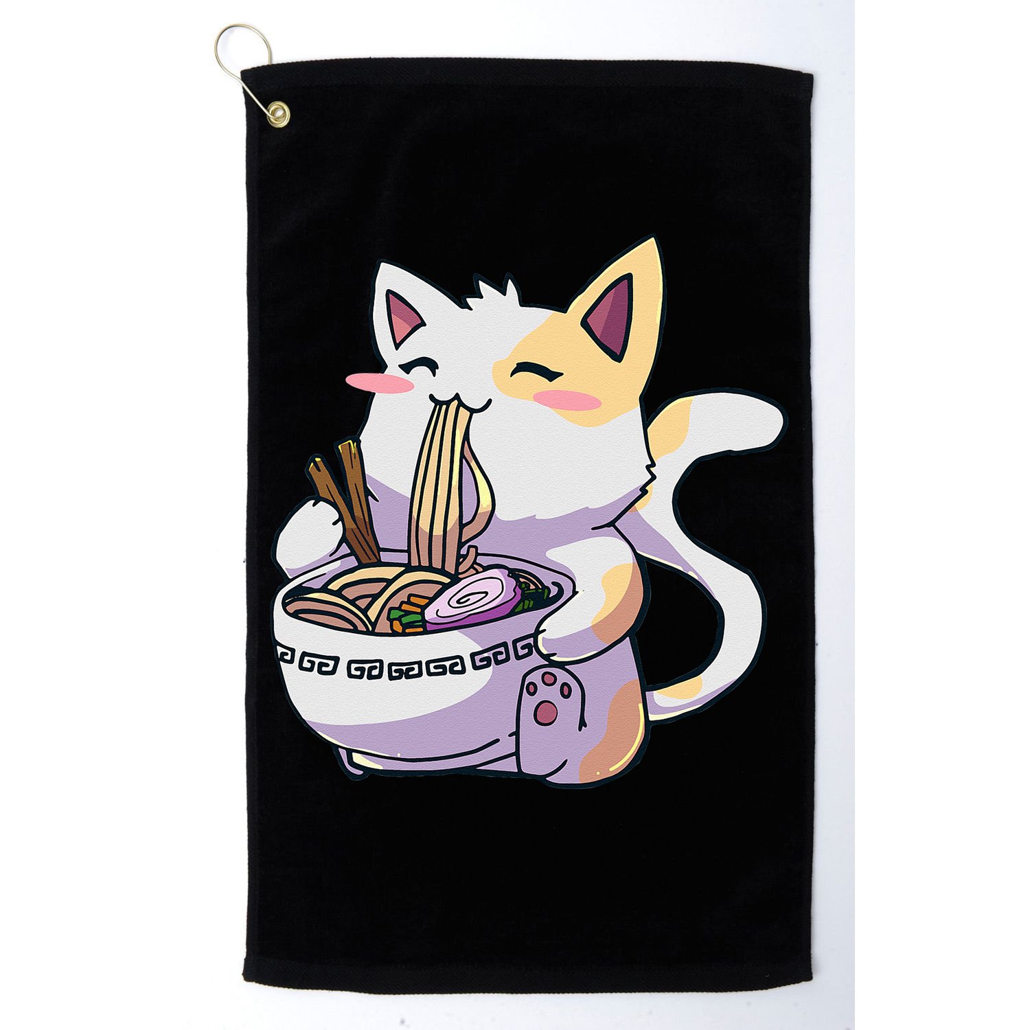 Ramen Cat Kawaii Anime Japanese Kawaii Neko Golf Towel