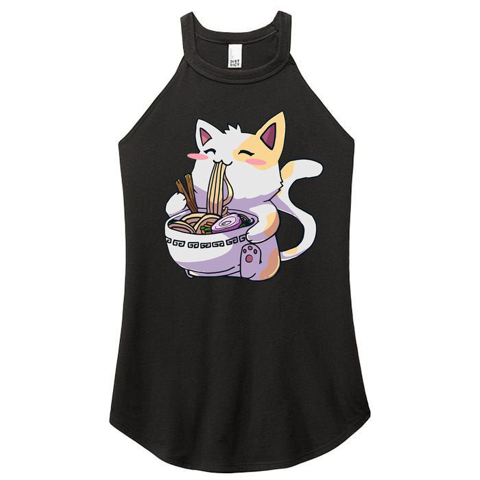 Ramen Cat Kawaii Anime Japanese Kawaii Neko Women’s Perfect Tri Rocker Tank