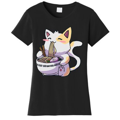 Ramen Cat Kawaii Anime Japanese Kawaii Neko Women's T-Shirt