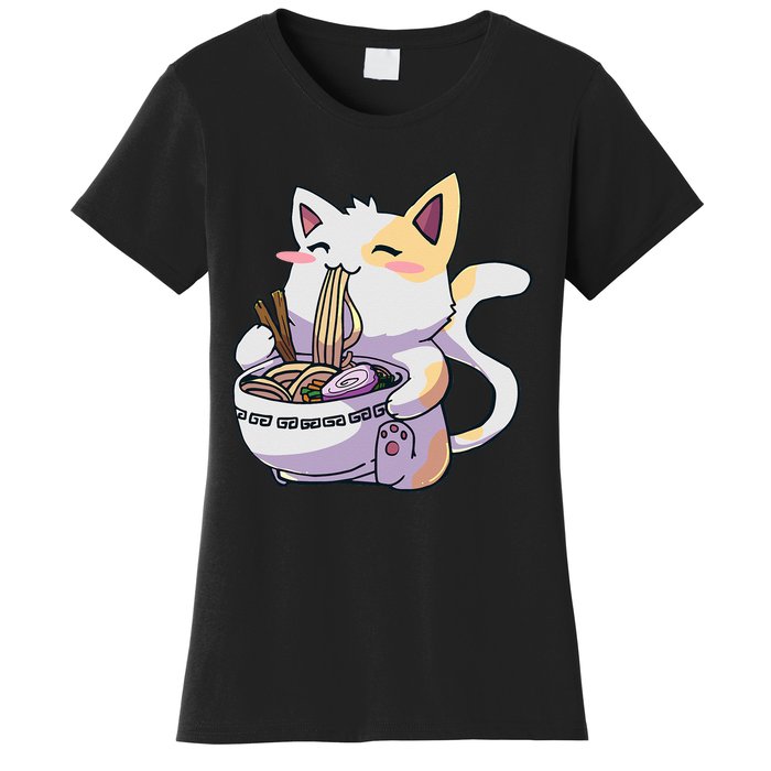 Ramen Cat Kawaii Anime Japanese Kawaii Neko Women's T-Shirt