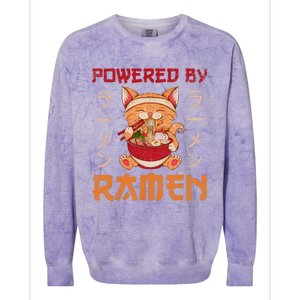 Ra Cat Kawaii Anime Japanese Food Gift Girls Boys Teens Colorblast Crewneck Sweatshirt