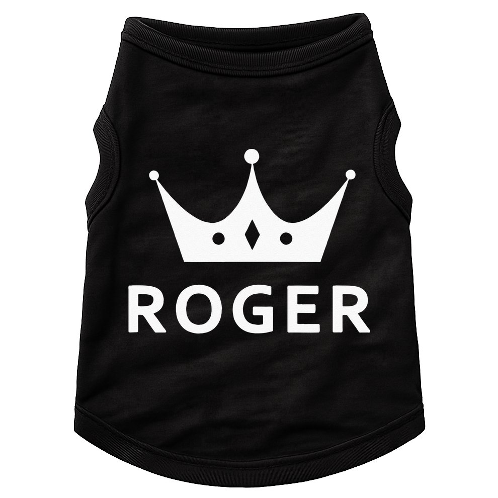 ROGER CROWN KING CUSTOM GIFT NAME FOR ROGER Doggie Tank
