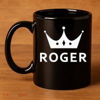 ROGER CROWN KING CUSTOM GIFT NAME FOR ROGER 11oz C Handle Ceramic Mug