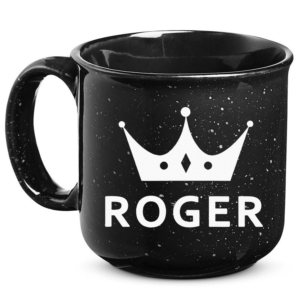 ROGER CROWN KING CUSTOM GIFT NAME FOR ROGER 15oz Campfire Ceramic Mug