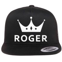 ROGER CROWN KING CUSTOM GIFT NAME FOR ROGER Flat Bill Trucker Hat