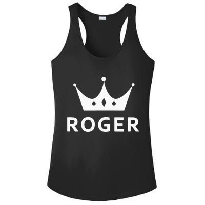 ROGER CROWN KING CUSTOM GIFT NAME FOR ROGER Ladies PosiCharge Competitor Racerback Tank
