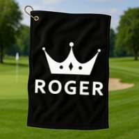 ROGER CROWN KING CUSTOM GIFT NAME FOR ROGER Golf Towel