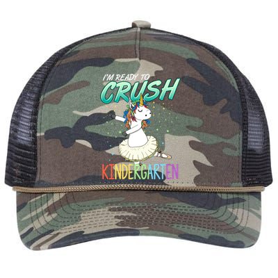 Ready Crush Kindergarten Teacher Gift Unicorn Ballet Retro Rope Trucker Hat Cap