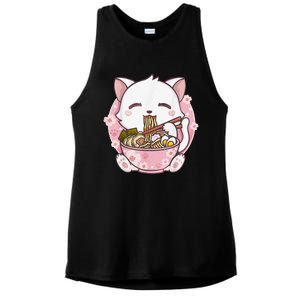 Ra Cat Kawaii Anime Japanese Food Girls Official Teenager  Ladies PosiCharge Tri-Blend Wicking Tank