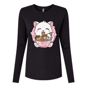 Ra Cat Kawaii Anime Japanese Food Girls Official Teenager  Womens Cotton Relaxed Long Sleeve T-Shirt