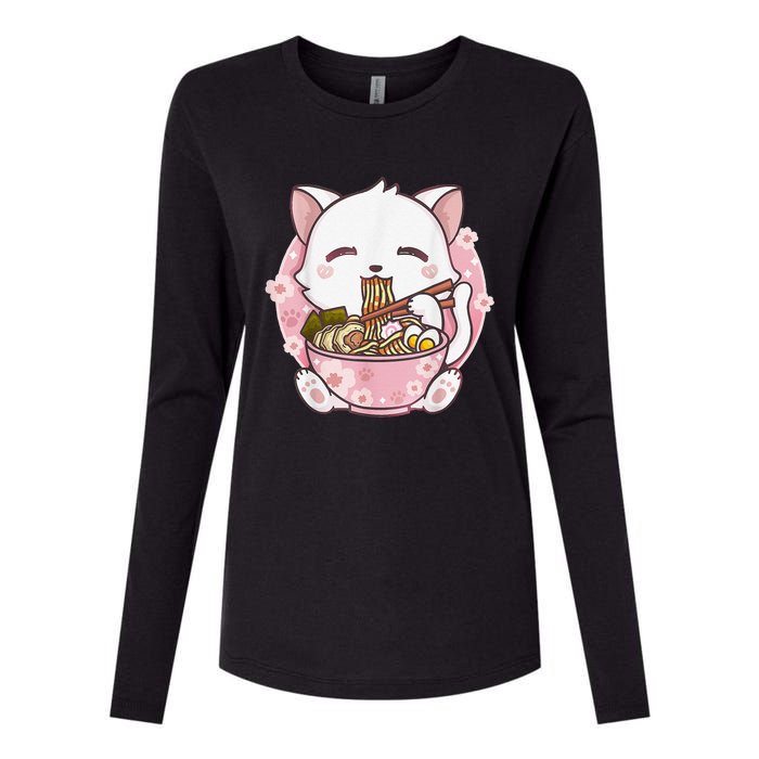 Ra Cat Kawaii Anime Japanese Food Girls Official Teenager  Womens Cotton Relaxed Long Sleeve T-Shirt