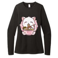 Ra Cat Kawaii Anime Japanese Food Girls Official Teenager  Womens CVC Long Sleeve Shirt