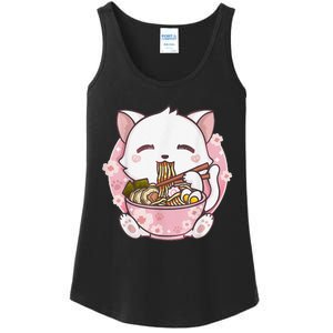 Ra Cat Kawaii Anime Japanese Food Girls Official Teenager  Ladies Essential Tank