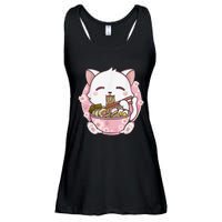 Ra Cat Kawaii Anime Japanese Food Girls Official Teenager  Ladies Essential Flowy Tank