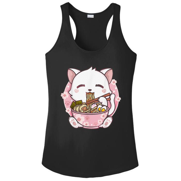 Ra Cat Kawaii Anime Japanese Food Girls Official Teenager  Ladies PosiCharge Competitor Racerback Tank