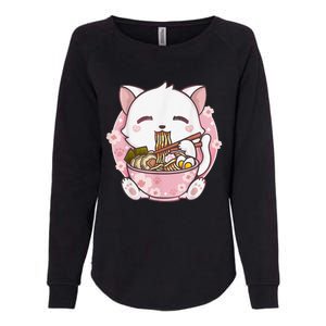 Ra Cat Kawaii Anime Japanese Food Girls Official Teenager  Womens California Wash Sweatshirt