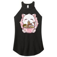 Ra Cat Kawaii Anime Japanese Food Girls Official Teenager  Women's Perfect Tri Rocker Tank