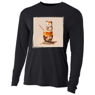 Ra Cat Kawaii Anime Japanese Kawaii Neko Cooling Performance Long Sleeve Crew