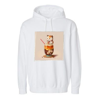 Ra Cat Kawaii Anime Japanese Kawaii Neko Garment-Dyed Fleece Hoodie