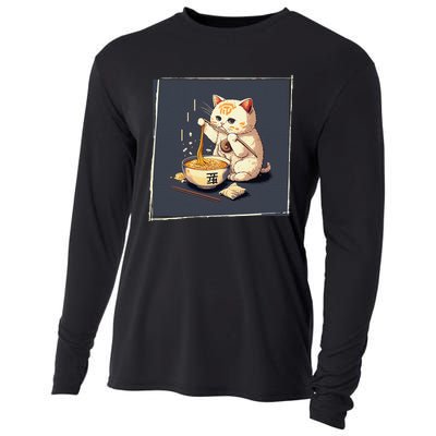 Ra Cat Kawaii Anime Japanese Kawaii Neko  Cooling Performance Long Sleeve Crew