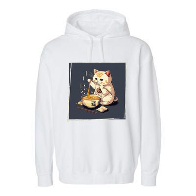 Ra Cat Kawaii Anime Japanese Kawaii Neko  Garment-Dyed Fleece Hoodie