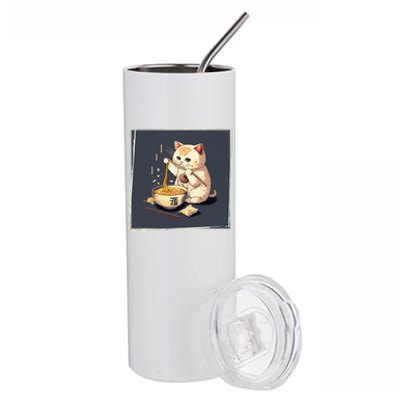 Ra Cat Kawaii Anime Japanese Kawaii Neko  Stainless Steel Tumbler