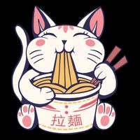 Ramen Cat Kawaii Anime Japanese Kawaii Neko Impact Tech Backpack