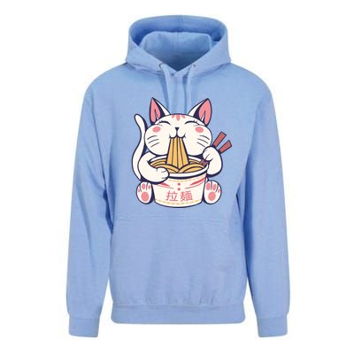 Ramen Cat Kawaii Anime Japanese Kawaii Neko Unisex Surf Hoodie