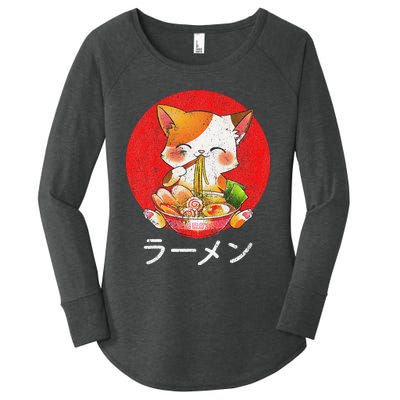 Ra Cat Kawaii Neko Anime Otaku Gifts  Women's Perfect Tri Tunic Long Sleeve Shirt