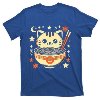 Ra Cat Kawaii Neko Japanese Noodles Aesthetic Otaku Lover T-Shirt