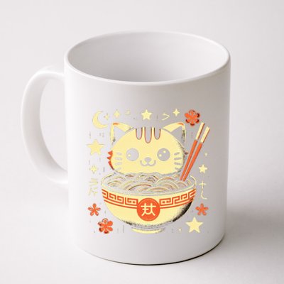 Ra Cat Kawaii Neko Japanese Noodles Aesthetic Otaku Lover Coffee Mug