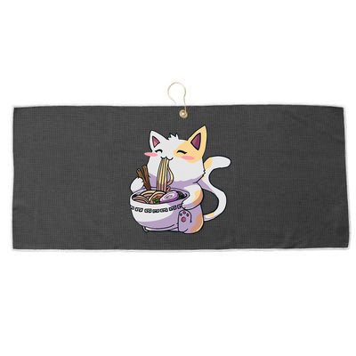 Ra Cat Kawaii Anime Japanese Kawaii Neko Large Microfiber Waffle Golf Towel