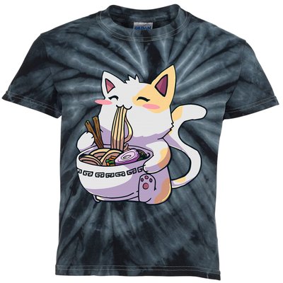 Ra Cat Kawaii Anime Japanese Kawaii Neko Kids Tie-Dye T-Shirt