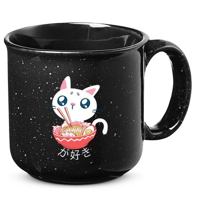 Ramen Cat Kawaii Anime Japanese Kawaii Neko 15oz Campfire Ceramic Mug