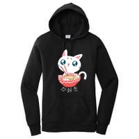 Ramen Cat Kawaii Anime Japanese Kawaii Neko Women's Pullover Hoodie