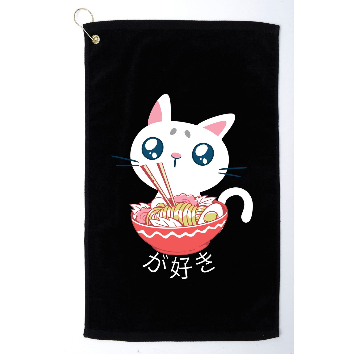 Ramen Cat Kawaii Anime Japanese Kawaii Neko Golf Towel