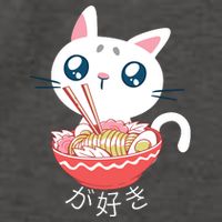 Ramen Cat Kawaii Anime Japanese Kawaii Neko Vector Backpack