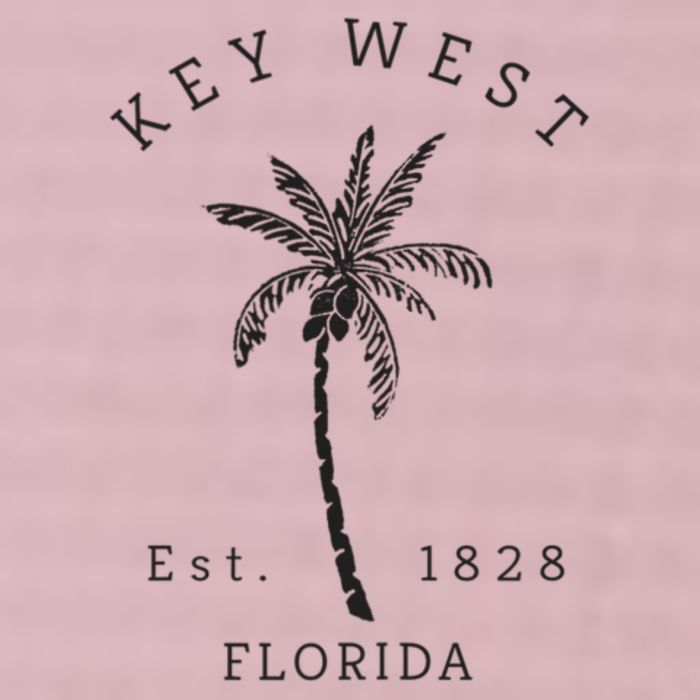 Retro Cool Key West Florida Palm Tree Novelty 25L Jumbo Tote