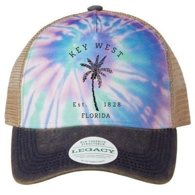 Retro Cool Key West Florida Palm Tree Novelty Legacy Tie Dye Trucker Hat