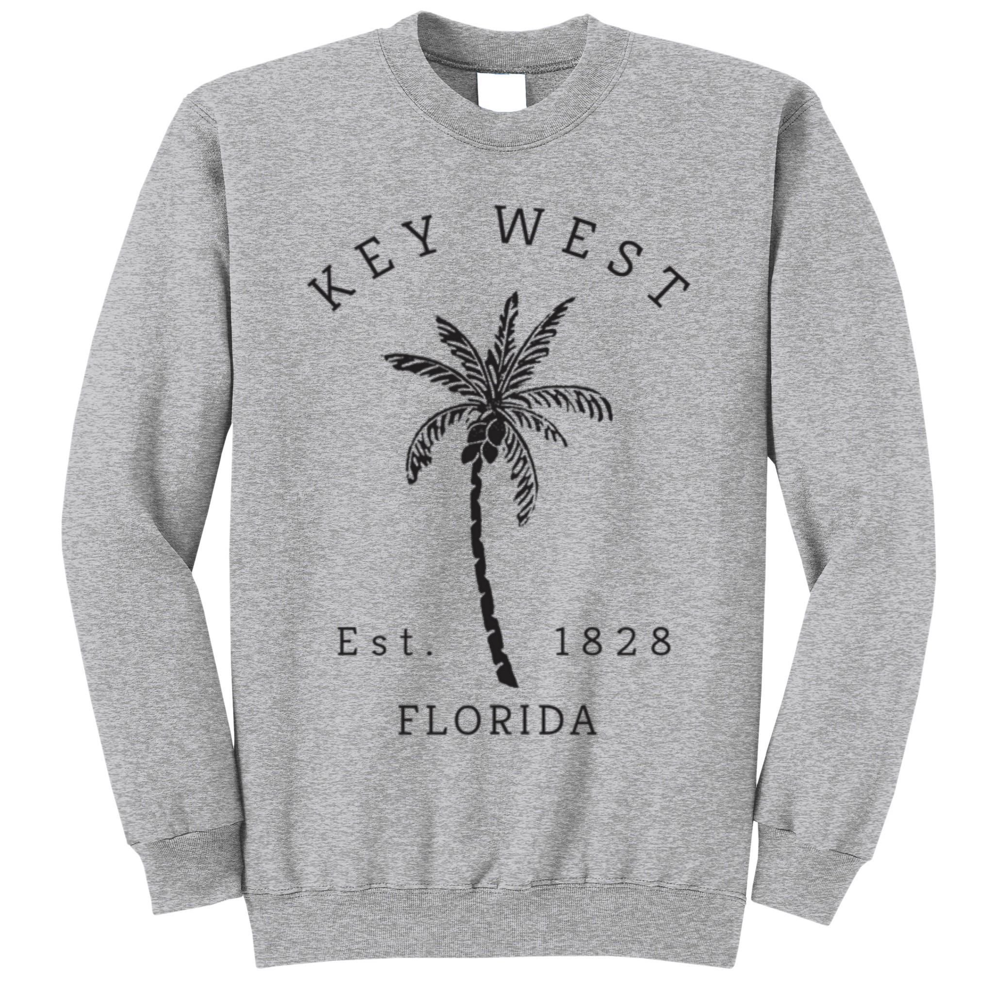 Retro Cool Key West Florida Palm Tree Novelty Tall Sweatshirt
